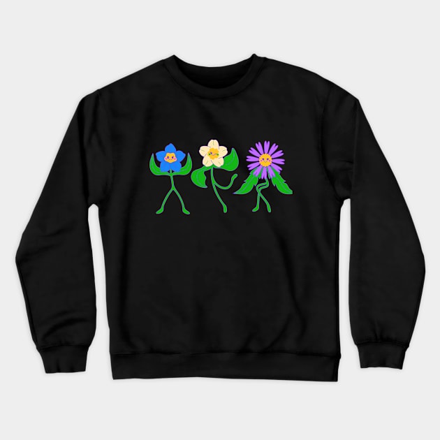 flowers dancing , Plant Lover, nature, fresh Crewneck Sweatshirt by twitaadesign